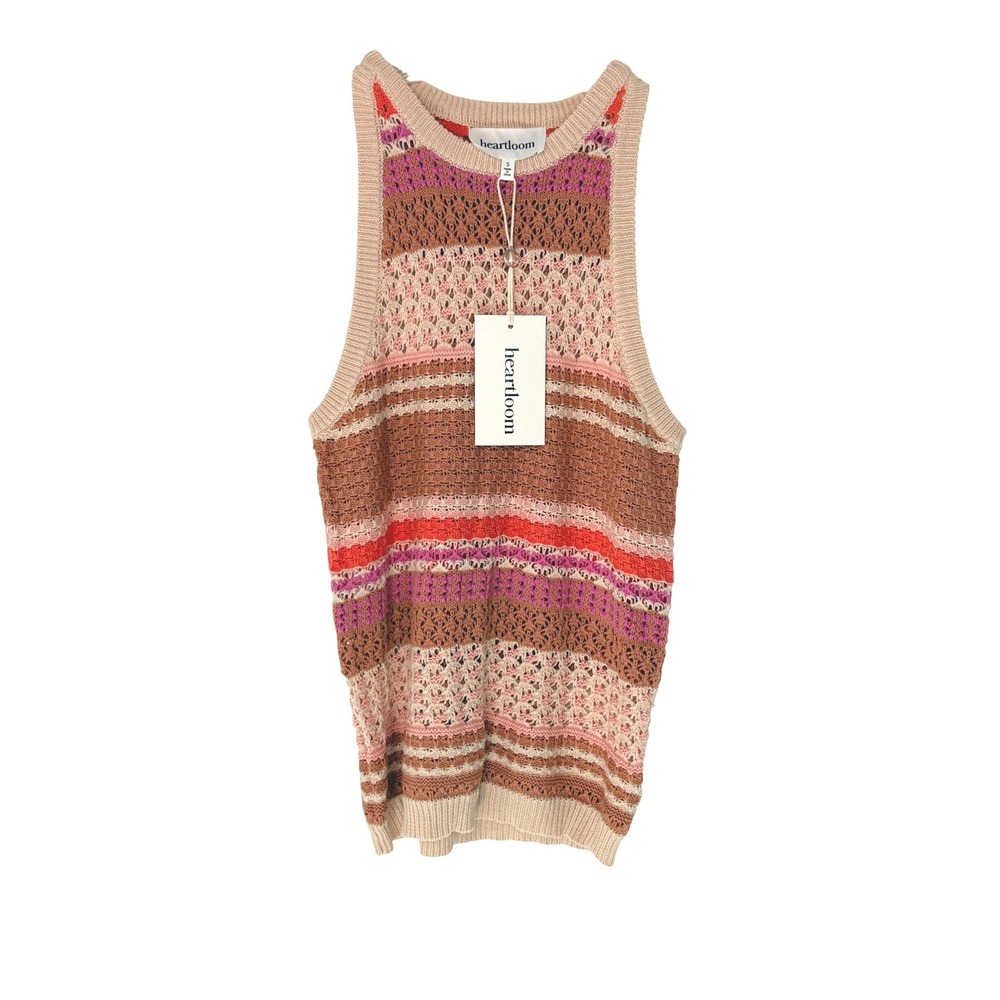 Heartloom Sweater Tank Top Open Knit Pullover Preppy Collegiate Academia Small